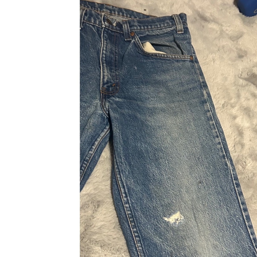 Vintage Levis 505 80s Orange Tab Jeans Mens 32x33 (fits 31x32) Made in USA - Picture 4 of 16